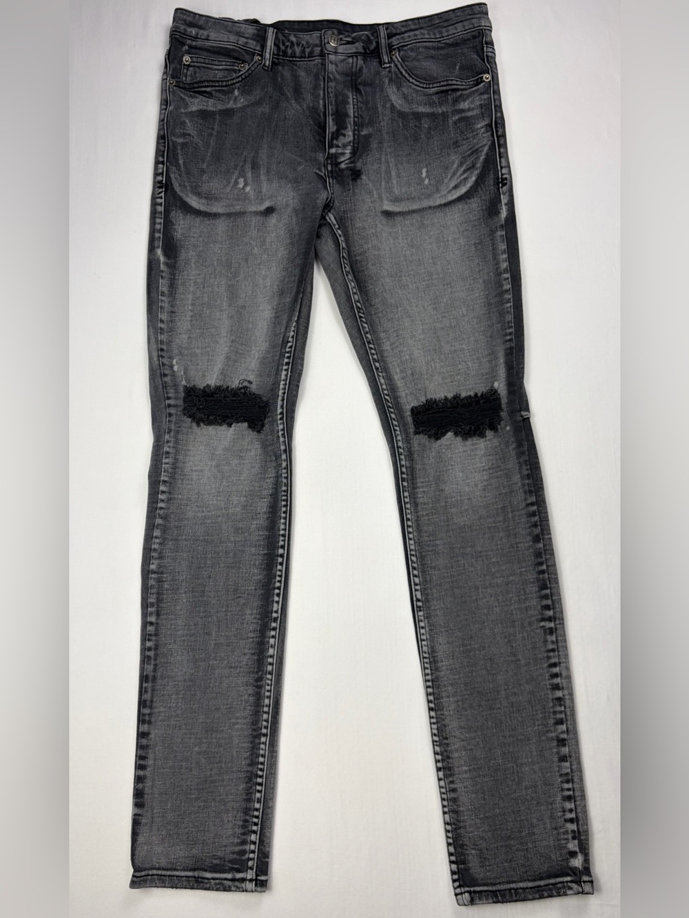 Ksubi Chitch Hypnotize Trashed Slim Fit Jeans Men’s 33 Gray Distressed $240